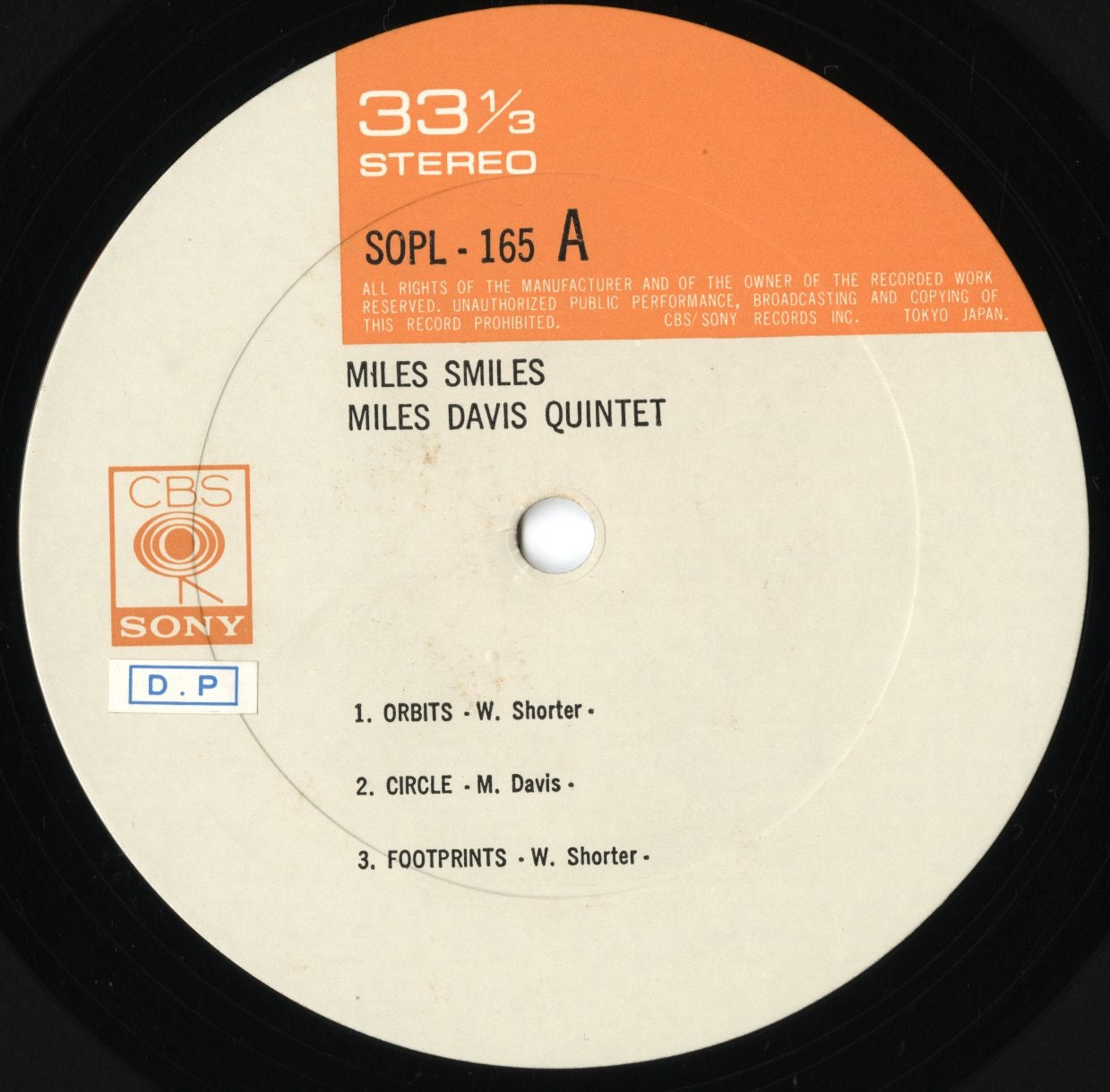 Miles Davis - Miles Smiles (SOPL-165) LP 1973 JPN CBS/Sony｜中古LP