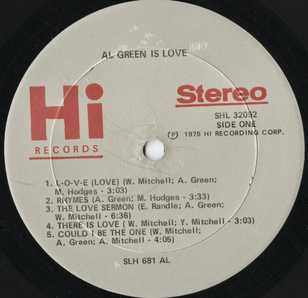 Al Green - Al Green Is Love (SHL 32092) 1975 US Hi｜中古LP