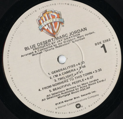 Marc Jordan – Blue Desert (BSK 3362) LP 1979 US Warner｜中古LP