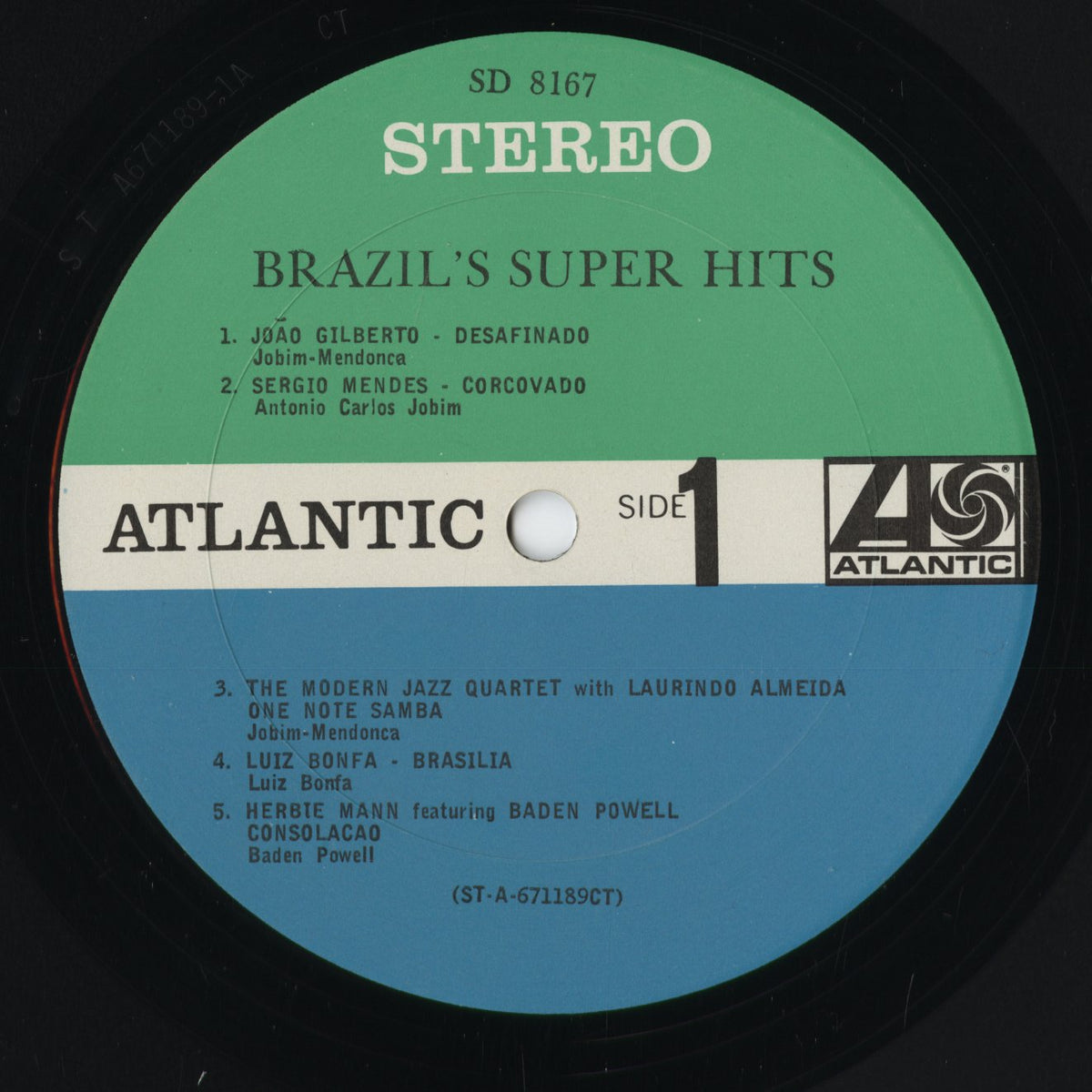 V.A. - Brazil's Super Hits (SD 8167) 1968 US Atlantic｜中古LP