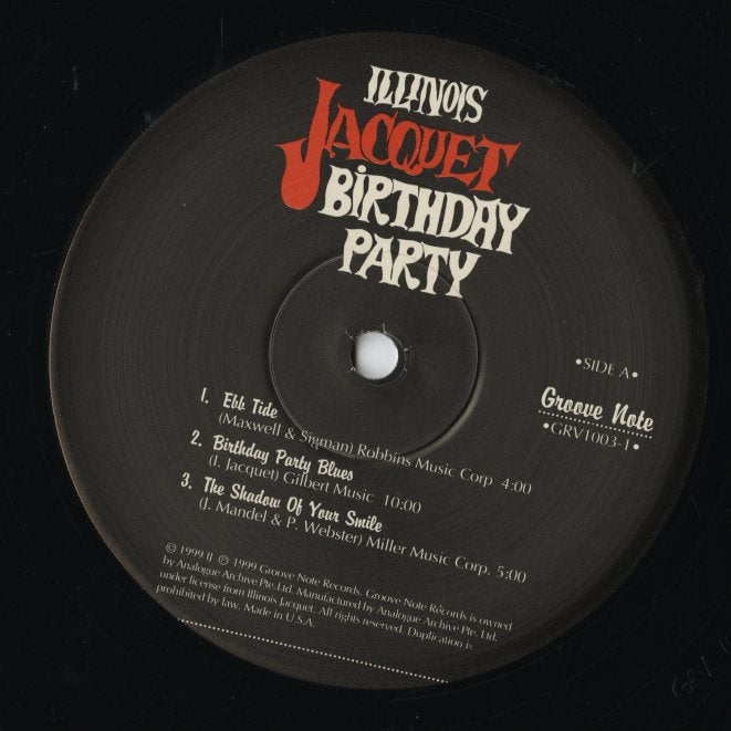 Illinois Jacquet / イリノイ・ジャケー / Birthday Party Vol.2 (GRV1003-1)