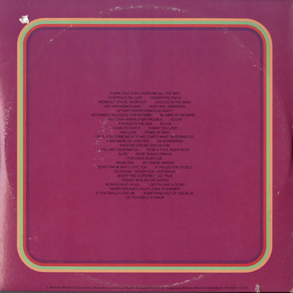Stevie Wonder - Looking Back (M 804LP3) 3LP 1977 US Motown｜中古LP