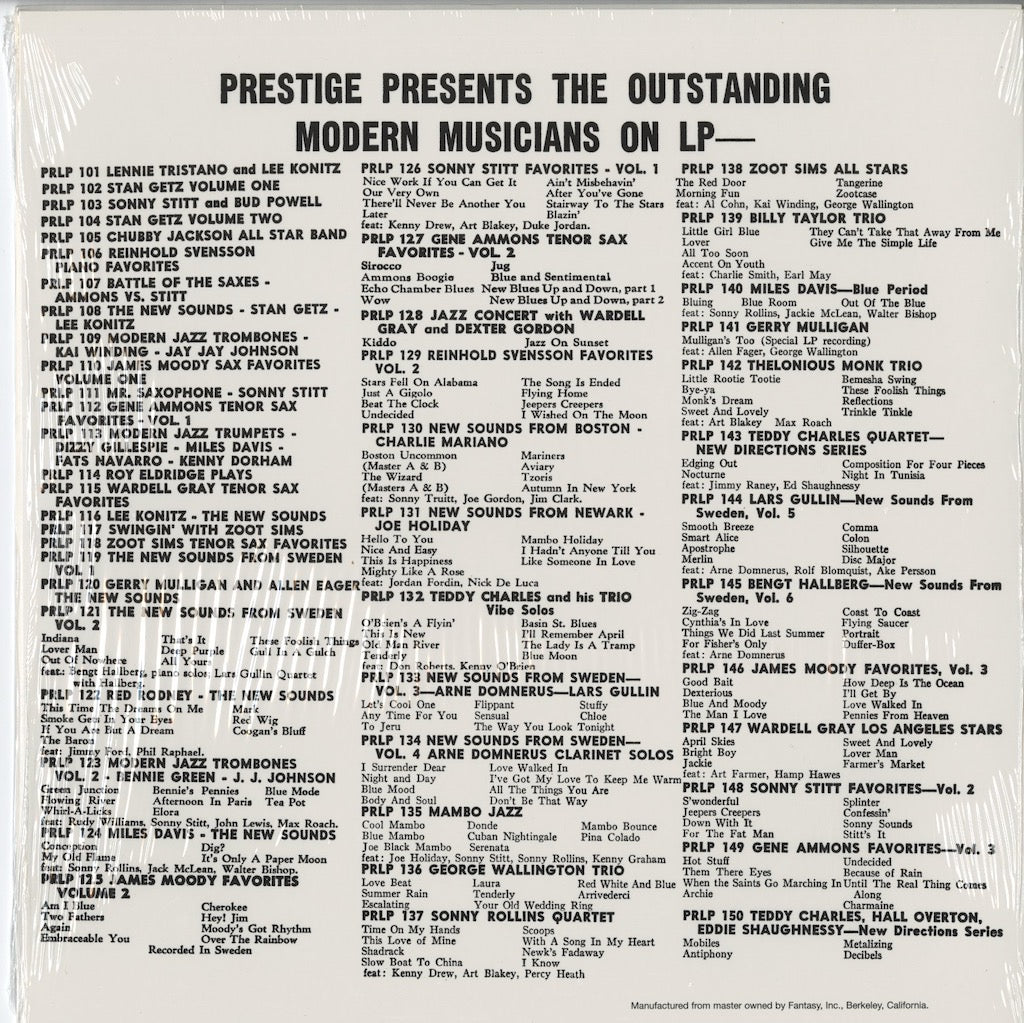 Wardell Gray / ワーデル・グレイ / Los Angeles All Stars (PRLP 147) -10
