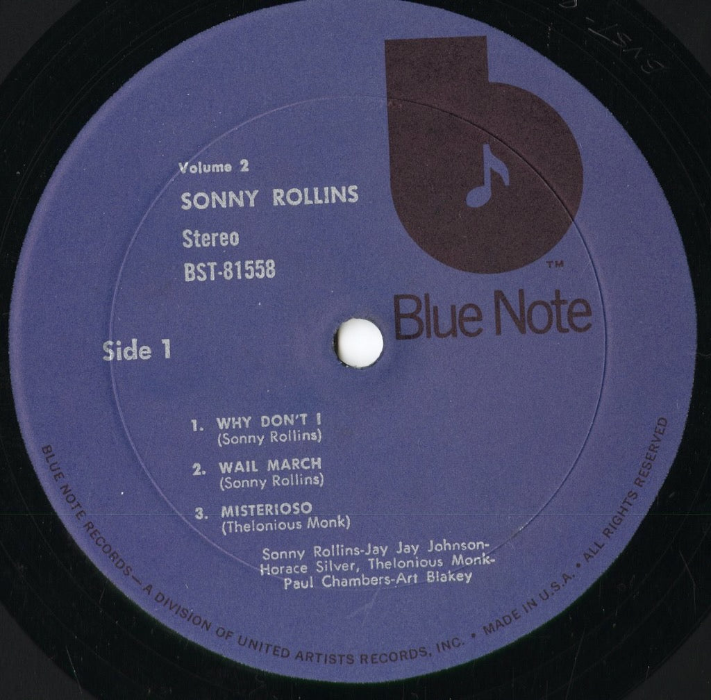 ソニー・ロリンズ / Sonny Rollins『Volume 2』(BST 81558) US盤 中古