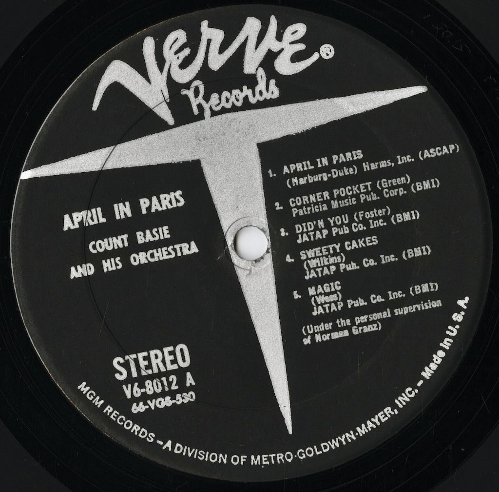 Count Basie - April In Paris (V6-8012) 1960's US Verve｜中古LP