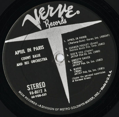 Count Basie - April In Paris (V6-8012) 1960's US Verve｜中古LP