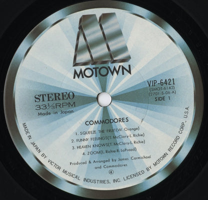 Commodores - Commodores (VIP-6421) 1977 JPN Motown｜中古LP