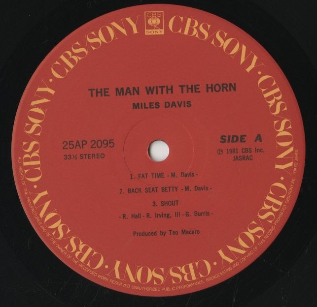 Miles Davis / マイルス・デイヴィス / The Man With The Horn (25AP 2095)