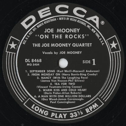 Joe Mooney – On The Rocks (DL 8468) LP 1957 US Decca | 中古LP
