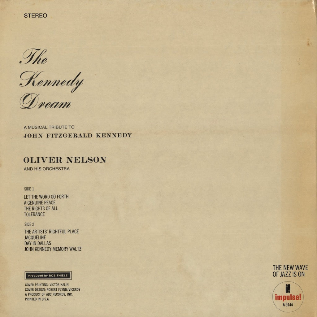 Oliver Nelson And His Orchestra - The Kennedy Dream (AS-9144) LP 1972 US Impulse!｜中古LP