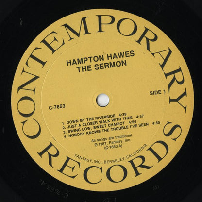 Hampton Hawes / ハンプトン・ホーズ / The Sermon (C-7653)