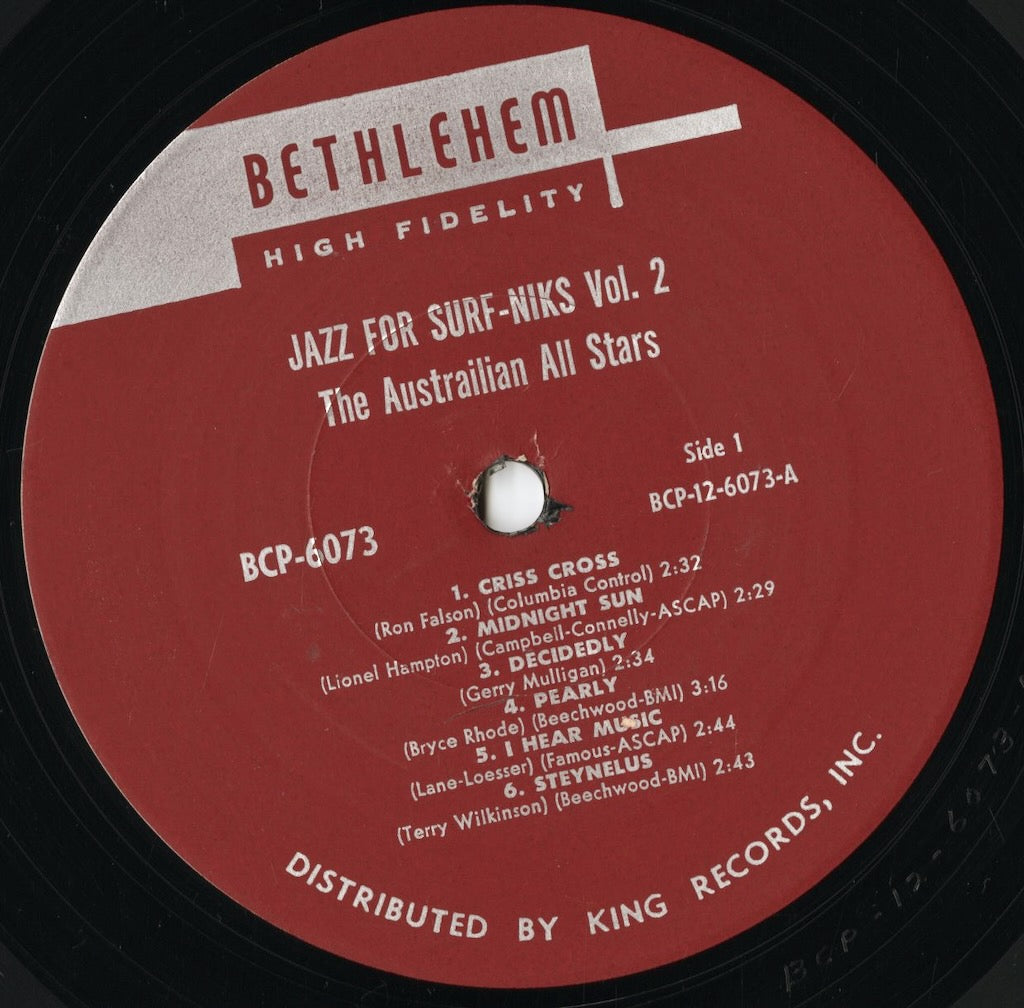 The Australian All-Stars – Jazz For Beach-niks Volume 2 (BCP-6073) LP 1963 US Bethlehem｜中古LP