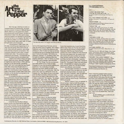 Art Pepper / アート・ペッパー / The Way It Was (LAX3131)