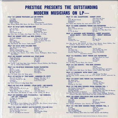 Zoot Sims / ズート・シムズ / Swingin' With Zoot Sims (PRLP 117)