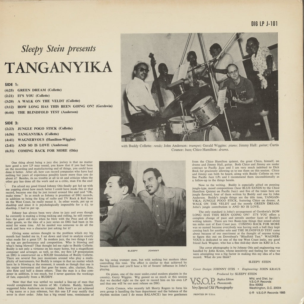 The Buddy Collette, Chico Hamilton Sextet / バディ・コレット, チコ・ハミルトン・セクステット / Tanganyika (J-101)