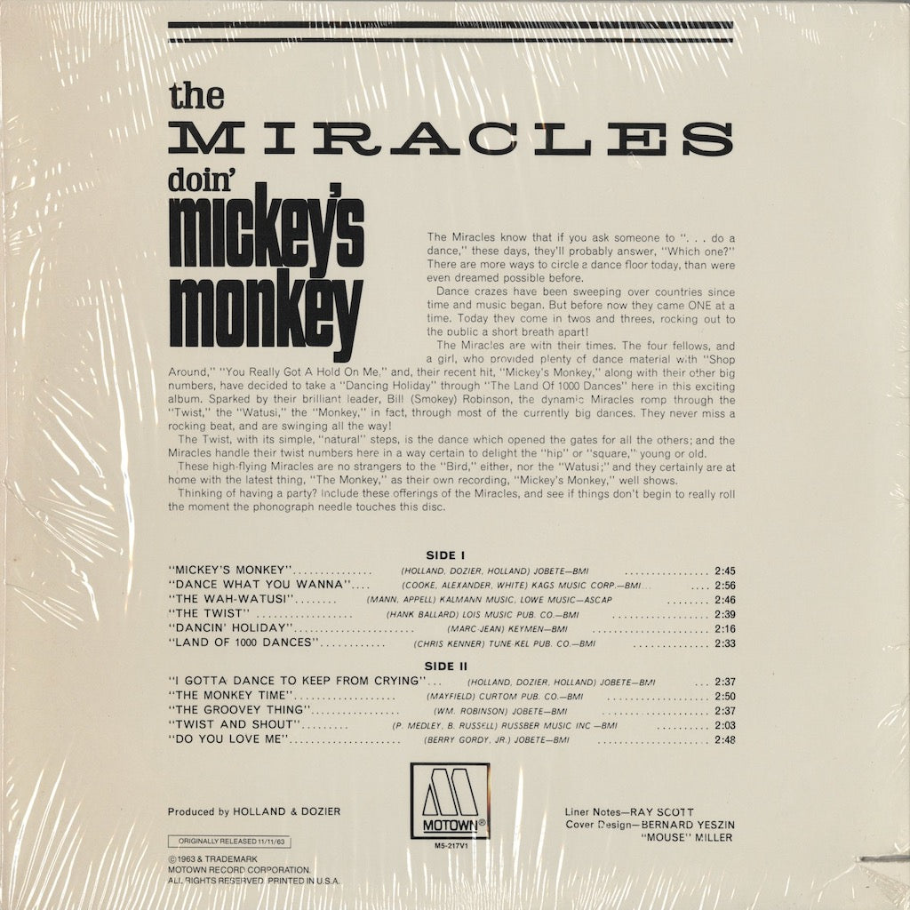 The Miracles / ミラクルズ / Doin' Mickey's Monkey (M5-217V1