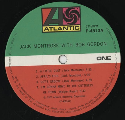 Jack Montrose with Bob Gordon / ジャック・モンテローズ / (1975) (P4513A)