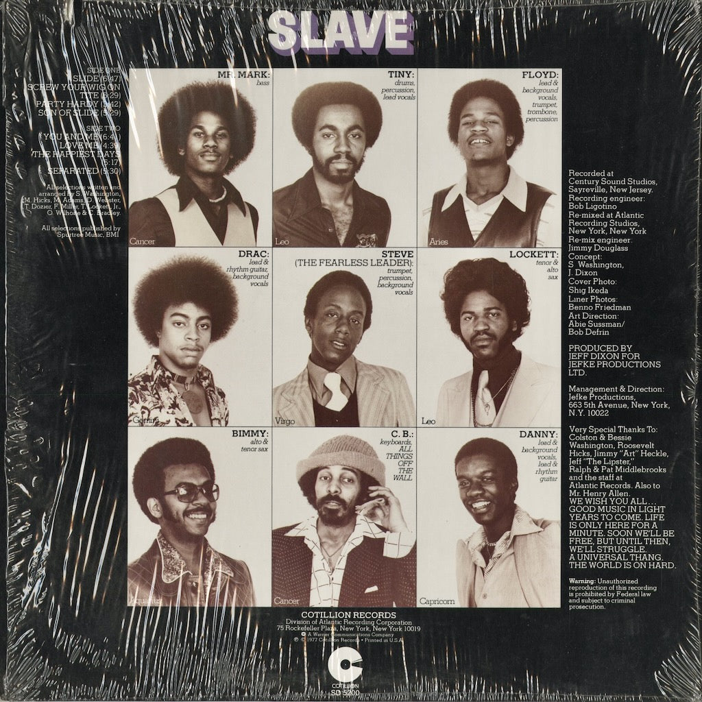 Slave - Slave (SD 9914) 1977 US Cotillion｜中古LP