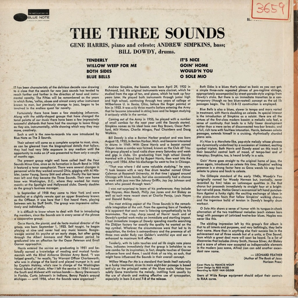 The Three Sounds - The Three Sounds (BLP 81600) 1973 US Blue Note｜中古LP