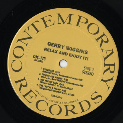 Gerry Wiggins / ゲリー・ウィギンス / Relax And Enjoy It!  (OJC-173)