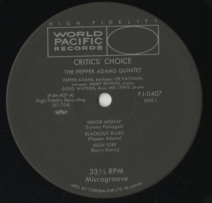 Pepper Adams / ペッパー・アダムス / Critic's Choice (PJ-0407)