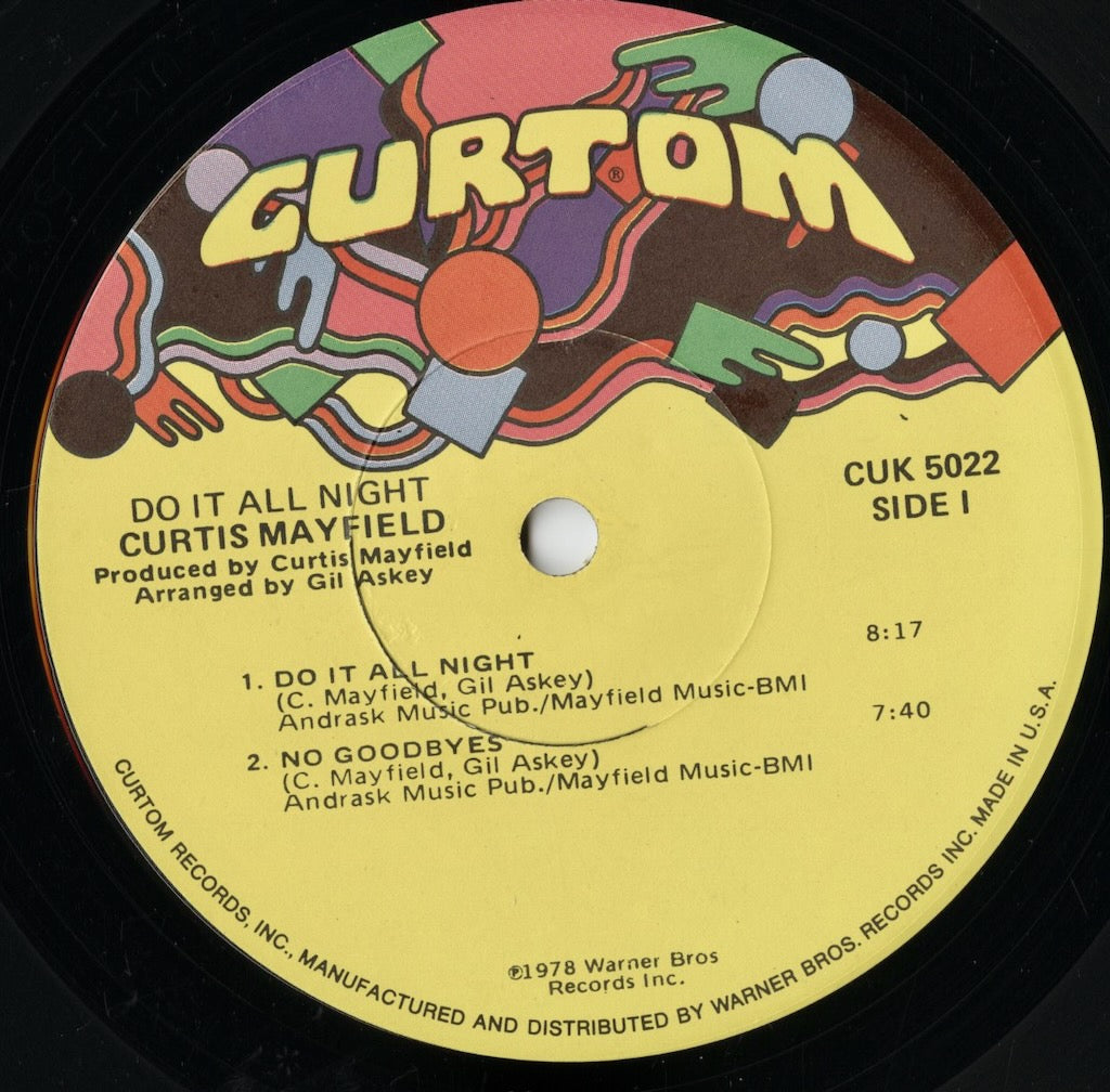 Curtis Mayfield / カーティス・メイフィールド / Do It All Night (CUK5022)