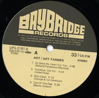 Art Farmer / アート・ファーマー / Art (UPS-2191)