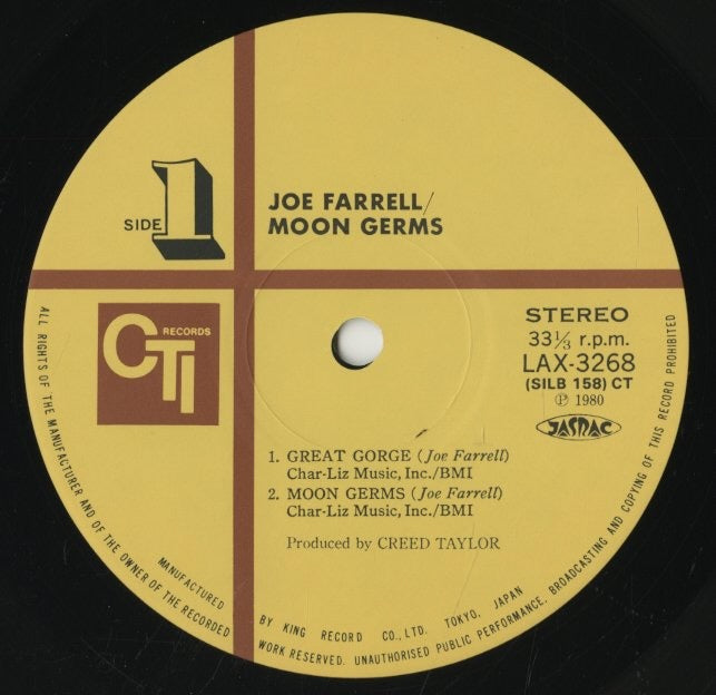 Joe Farrell / ジョー・ファレル / Moon Germs (LAX 3268)