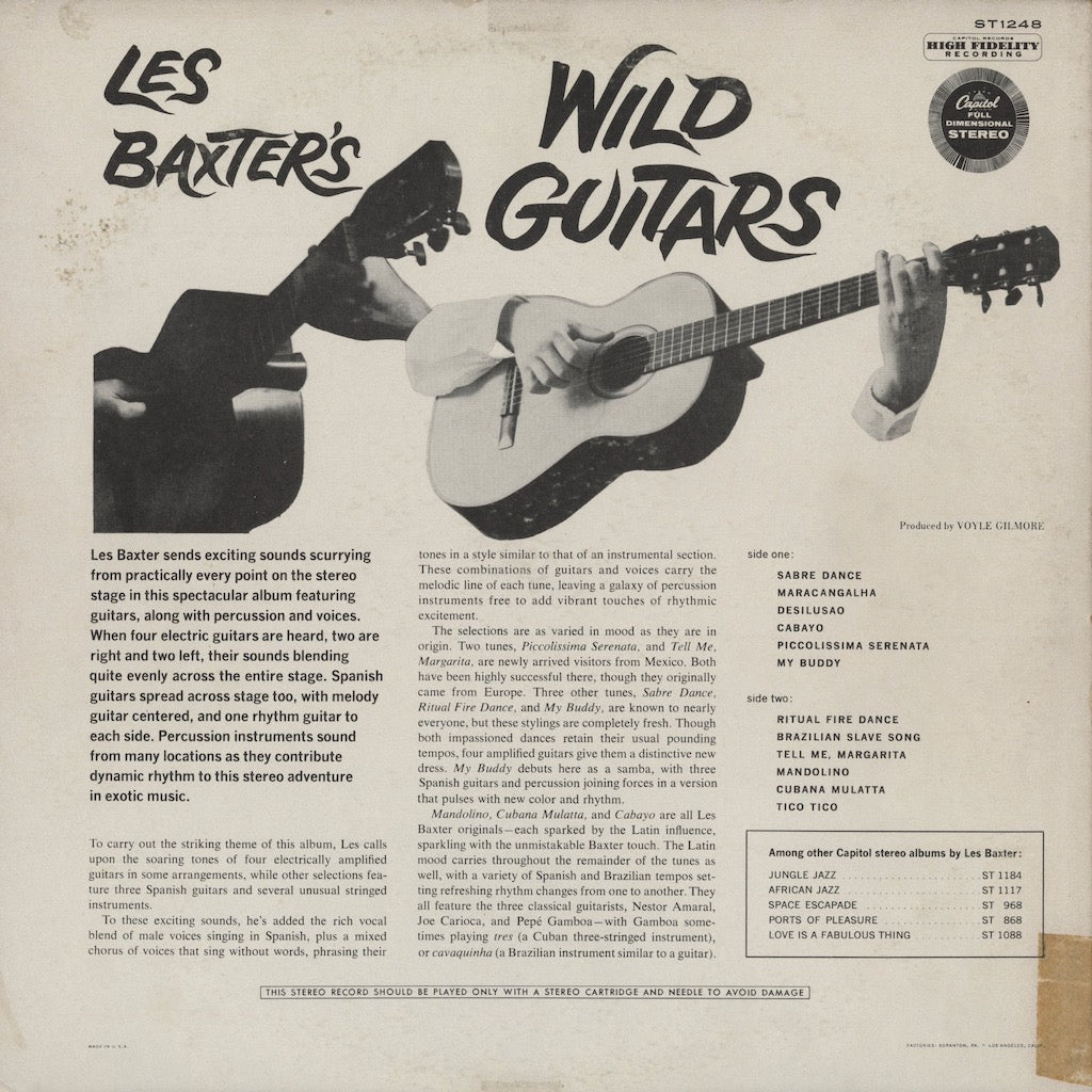 Les Baxter And His Orchestra - Les Baxter's Wild Guitars (ST1248) LP 1959 US Capitol｜中古LP