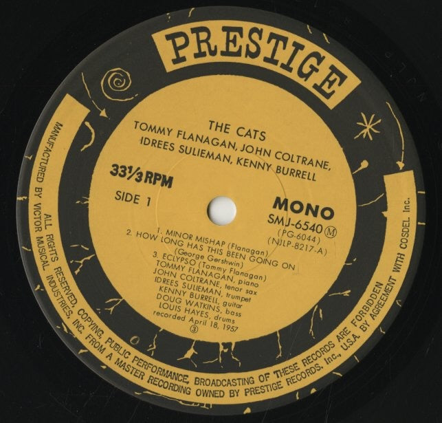 Tommy Flanagan - John Coltrane / トミー・フラナガン　ジョン・コルトレーン / The Cats (SMJ-6540(M))