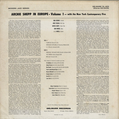 Archie Shepp With The New York Contemporary 5 / アーチー・シェップ / In Europe (DS 9409)