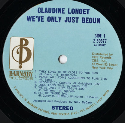 Claudine Longet / クローディーン・ロンジェ / We've Only Just Begun (Z 30377)