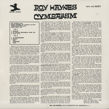 Roy Haynes / ロイ・ヘインズ / Cymbalism (8287)