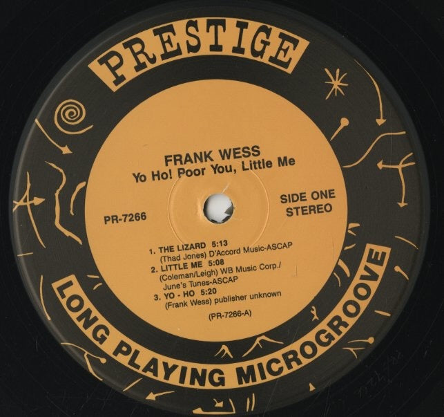 Frank Wess / フランク・ウェス / Yo Ho! Poor You, Little Me (PR 7266)