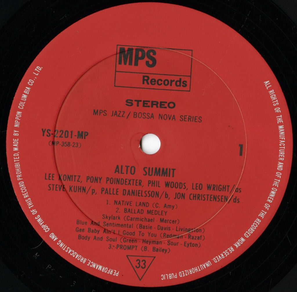 Lee Konitz, Pony Poindexter, Phil Woods, Leo Wright / Alto Summit (YS-2201-MP)