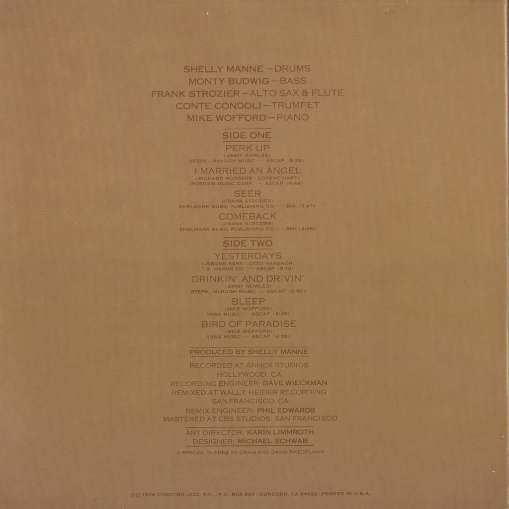 Shelly Manne / シェリー・マン / "Perk Up"  (CJ-21)