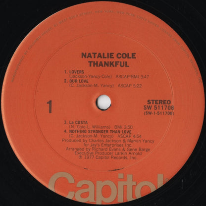 Natalie Cole – Thankful (SW-511708) 1977 US Capitol | 中古LP