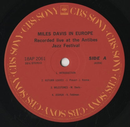 Miles Davis / マイルス・デイヴィス / In Europe (18AP 2061)