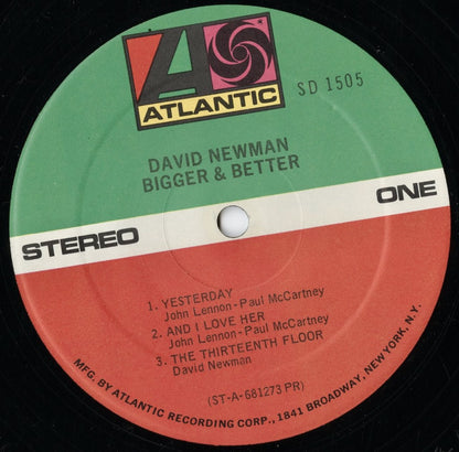 David Newman / デヴィッド・ニューマン / Bigger & Better (SD 1505)