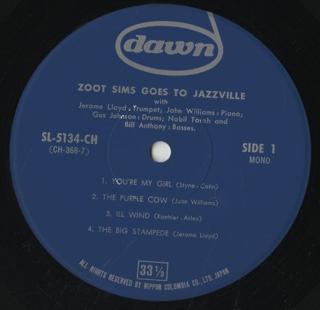 Zoot Sims / ズート・シムズ / Goes To Jazzville (SL-5134-CH)