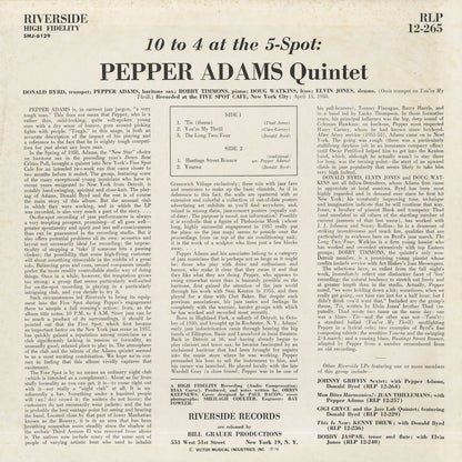 Pepper Adams / ペッパー・アダムス / 10 To 4 At The 5 Sopt (SMJ-6129)