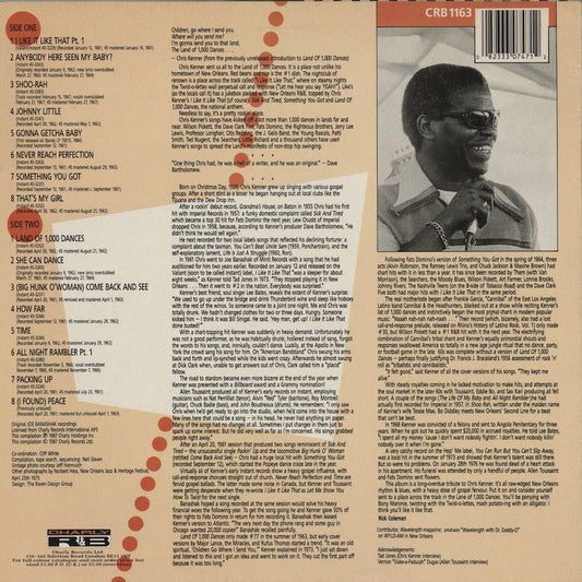 Chris Kenner – I Like It Like That (CRB 1163) LP 1987 UK Charly R&B｜中古LP