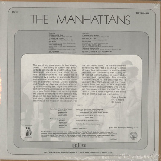 The Manhattans / マンハッタンズ / A Million To One (DLP 12004)