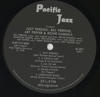 Bill Perkins / ビル・パーキンス / Just Friends (GXF 3114 (M))