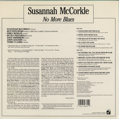 Susannah McCorkle / スザンナ・マッコークル / No More Blues  (CJ-370)