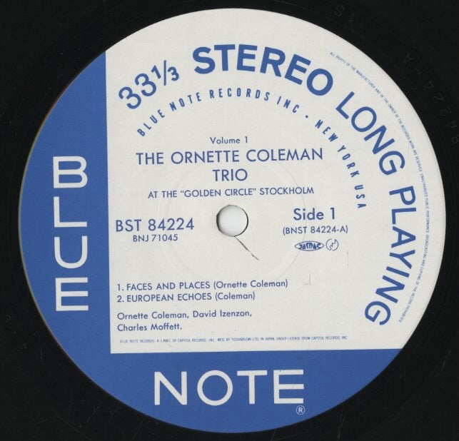 Ornette Coleman / オーネット・コールマン / At The Golden Circle Stockholm Volume One (BNJ71045)