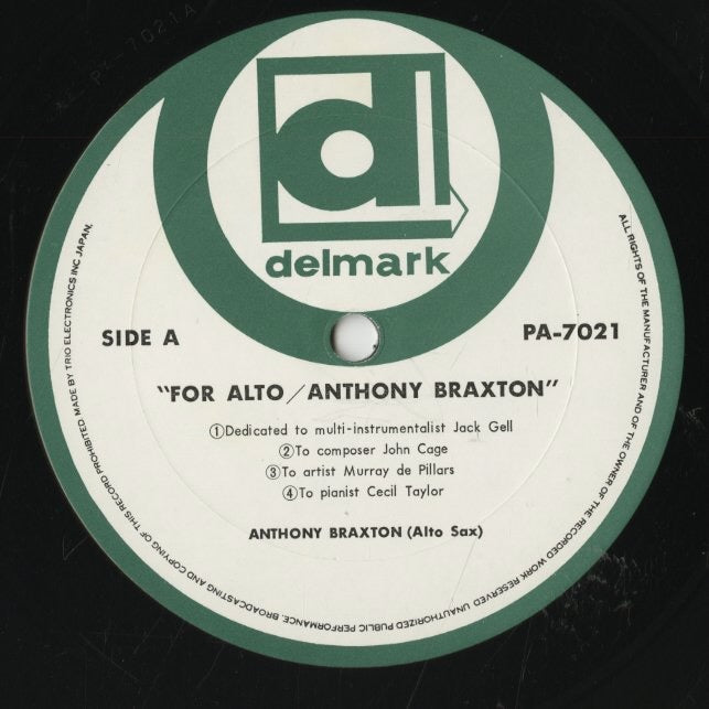 Anthony Braxton / アンソニー・ブラクストン / For Alto -2LP (PA7021/22)