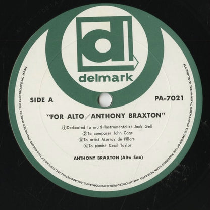 Anthony Braxton / アンソニー・ブラクストン / For Alto -2LP (PA7021/22)