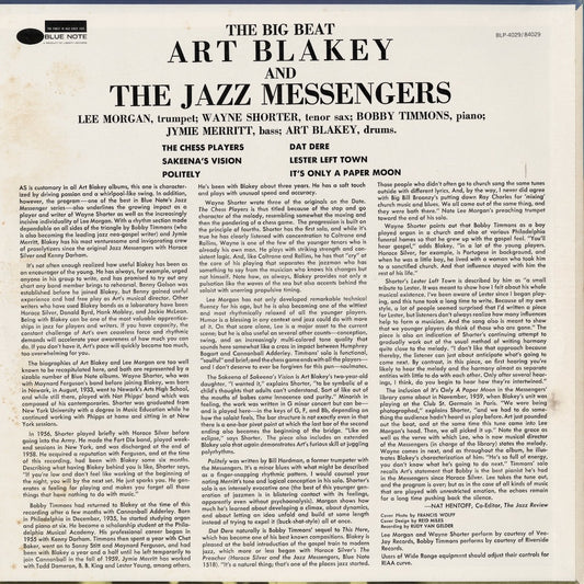 Art Blakey / アート・ブレイキー＆ジャズ・メッセンジャーズ / The Big Beat (BST 84029)