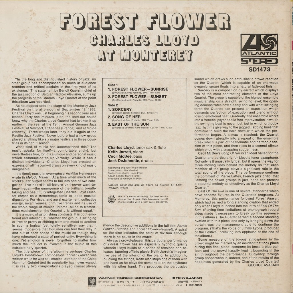 Charles Lloyd / チャールズ・ロイド / Forest Flower (P-6009A)